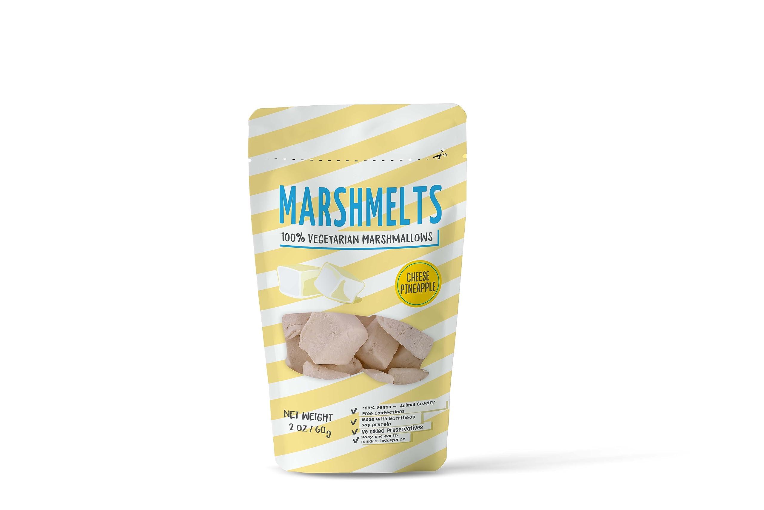 Marshmelts Veg Marshmallow -Cheese Pineapple - 60 Grams