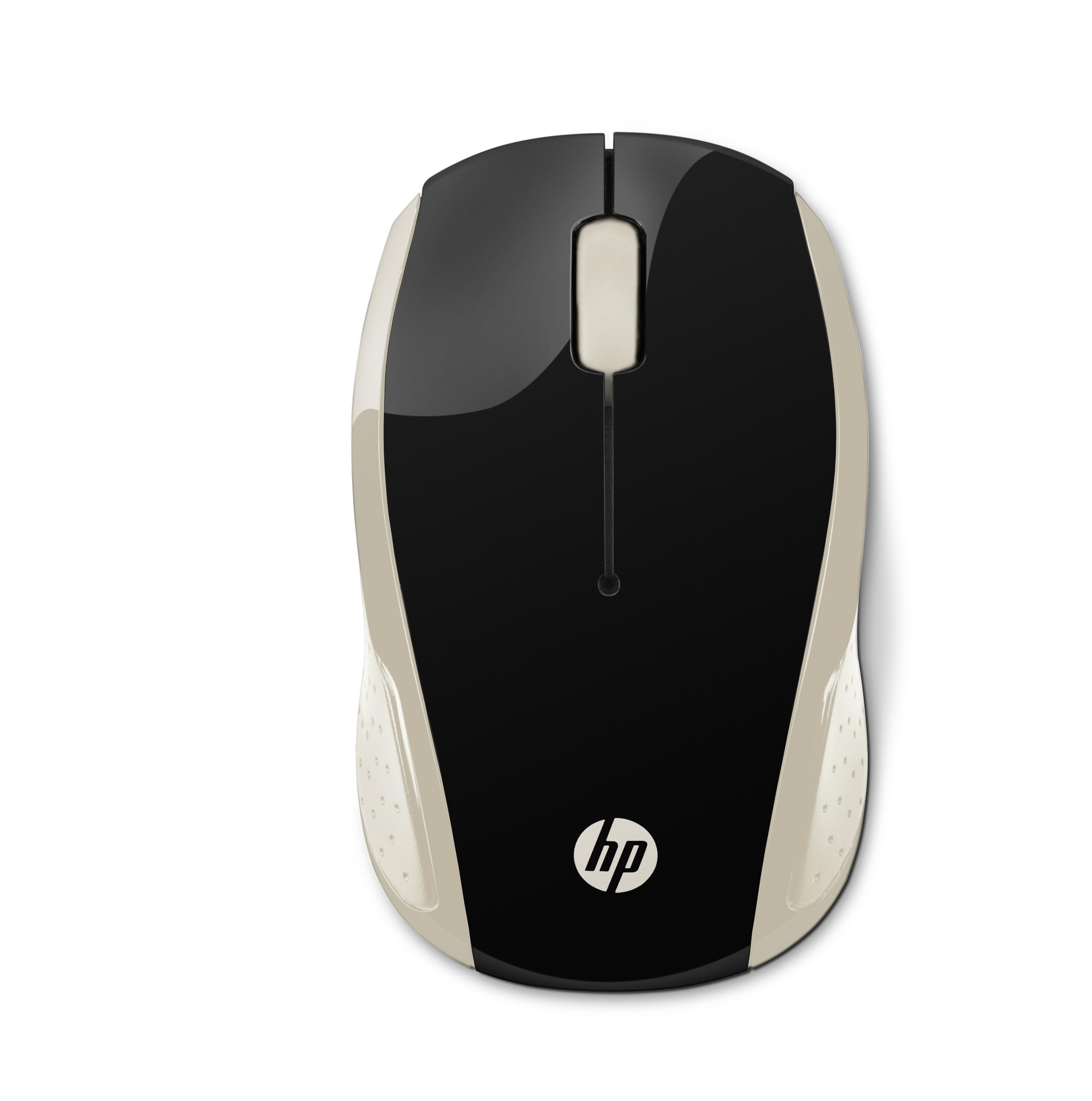 HPWireless Mouse 200, Optical, 1000 DPI, Ambidextrous, Black/Gold (2HU83AA)