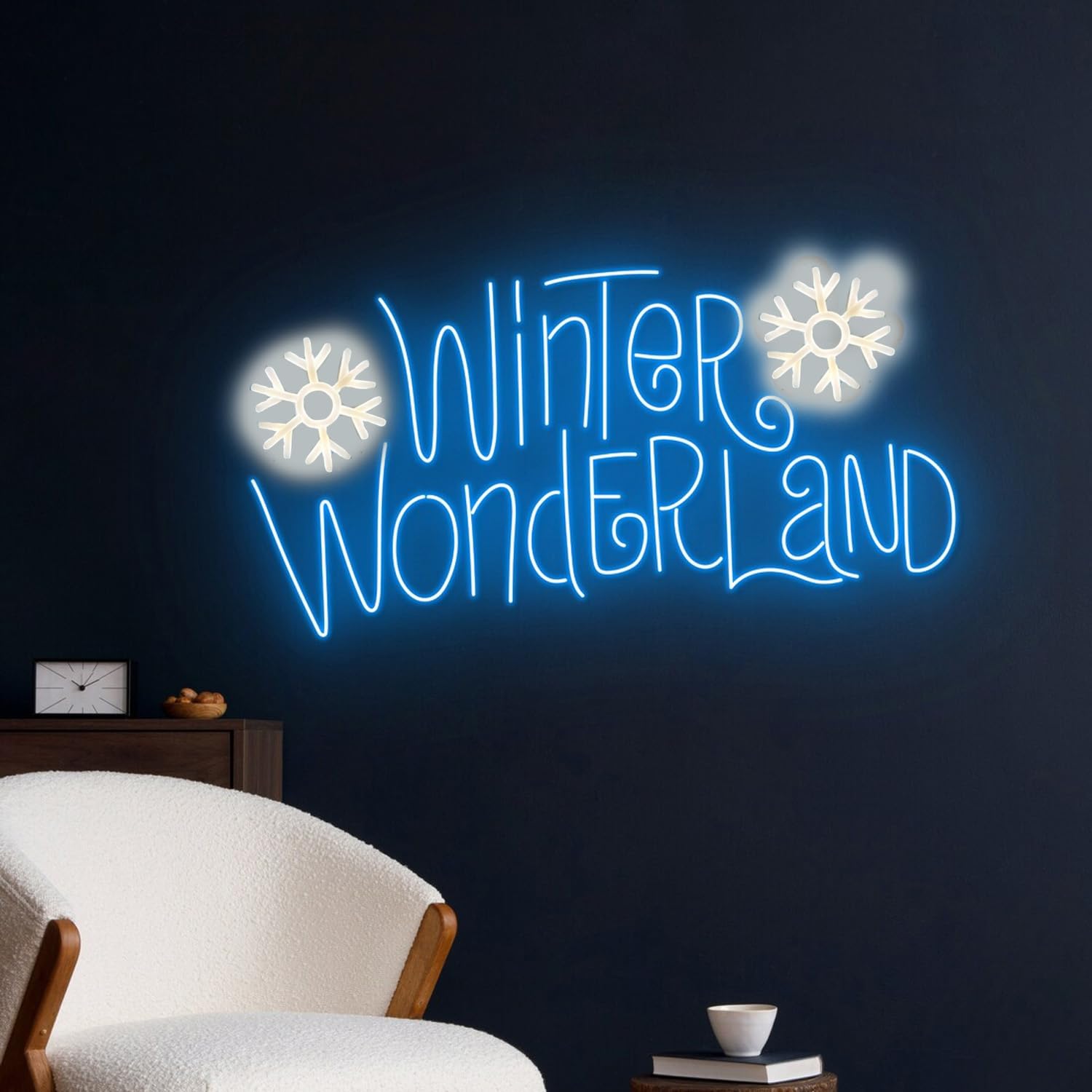Hallo Winter Neon Zeichen, Winter Wonderland Neon Zeichen, Frohe Weihnachten Neon Licht, Schneeflocke Led Licht Home Garten Wand Dekor