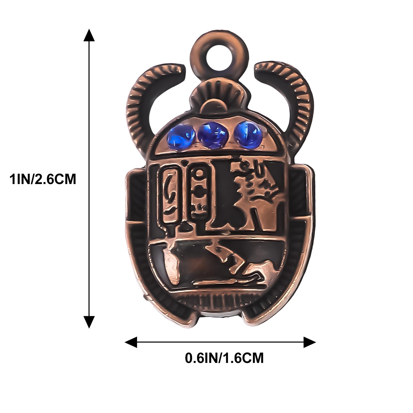 SEWACC Scarab Charms 40pcs Scarab Pendant Alloy Bulk Earrings Beetle Charm - Image 4