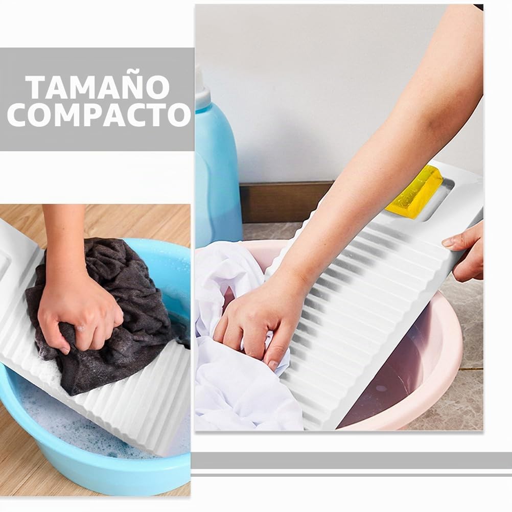 Amosfun Tabla De Lavar De Plástico Reutilizable 20.47X7.48 Pulgadas Ligera Y Portátil para Lavar Ropa Interior Calcetines Y Ropa De Bebé Ideal para Viajes Y Camping