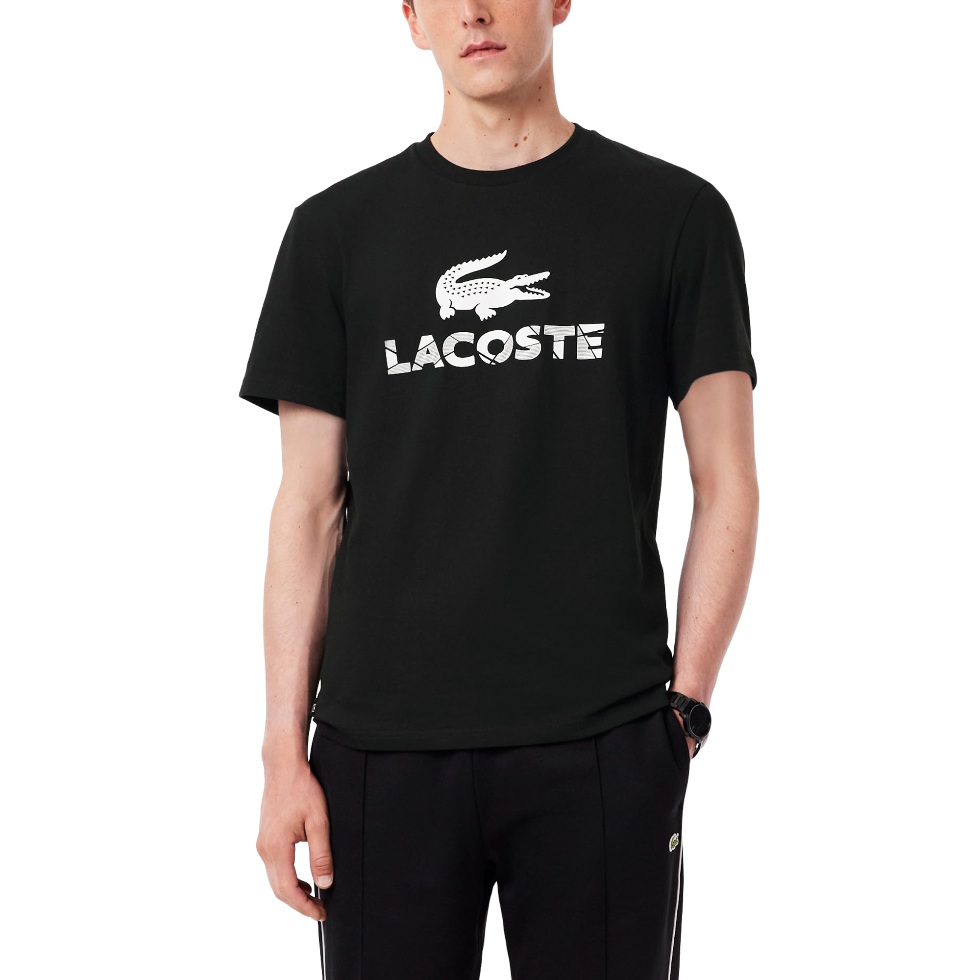 

                                                    Lacoste Men's Printed Jersey T-Shirt, Black, Mediu