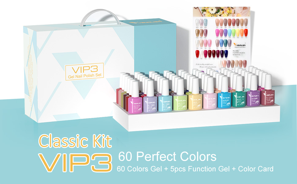 VENALISA 65 Pcs UV Nagellack Set Gel Nail Polish Kit with Base and Top Coat,Soak Off UV LED Nail Gel Polish Sets with… – Bild 7