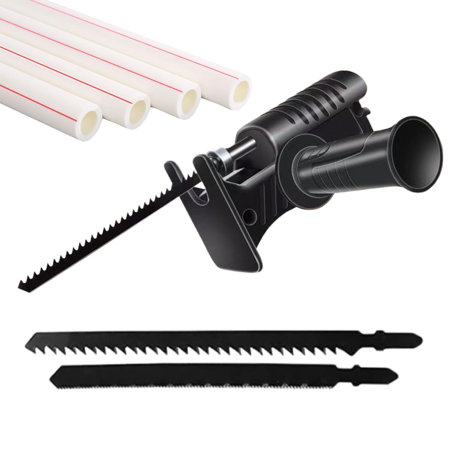 Scie pendulaire manuelle avec adaptateur multi-matériaux pour PVC et métal