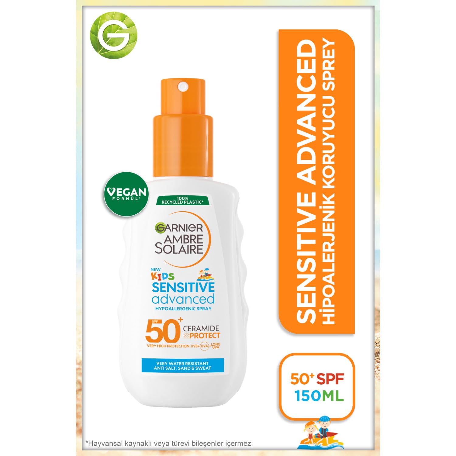 Garnier Ambre Solaire Sensitive Advanced Güneş Koruyucu Çocuk Sprey GKF50+ 200ML