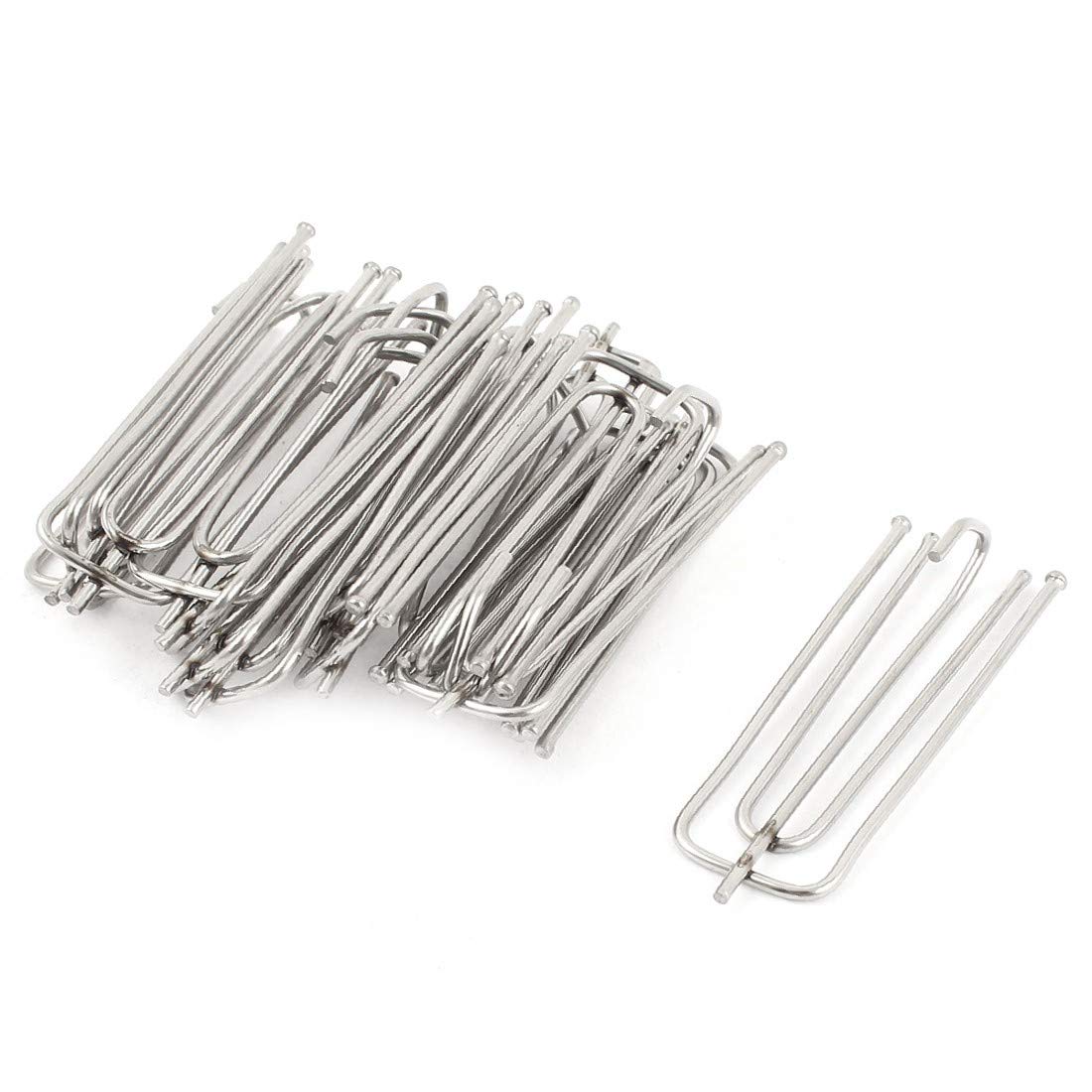 New Lon0167 15 Pcs Featured 7cm Length Stainless reliable efficacy Steel Curtain Pleat Prong Forks Hooks(id:c89 7f 7f adb)