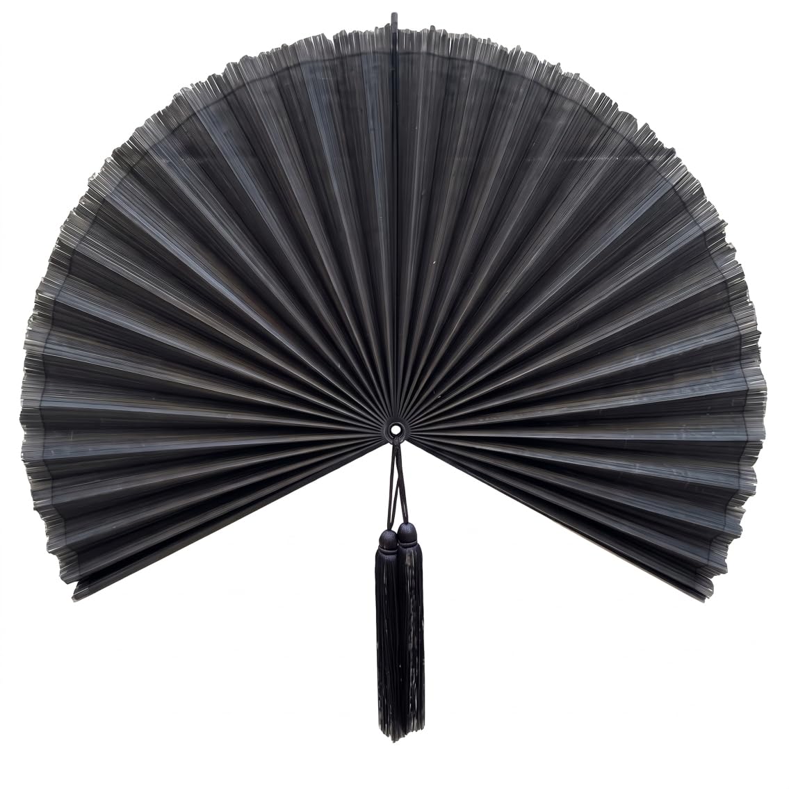 Hperu Ventilador de pared de bambú, estilo decorativo plegable de la decoración de la pared del ventilador de la mano 2