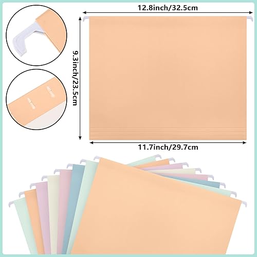 Miniatura 38 de Carpeta de archivos colgantes con organizador acrílico para tamaño carta/A4, caja de almacenamiento de archivos transparente con asas para uso