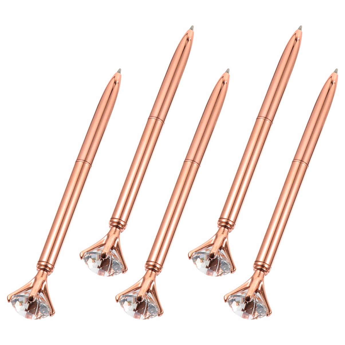 NUOBESTY 5 Ensembles Stylo À Bille Diamant Stylos À Bille s Noirs Effaçables Noirs Gel Strass Jolis À Pointe Fine Marqueurs À Craie Flair 5 pièces * 5