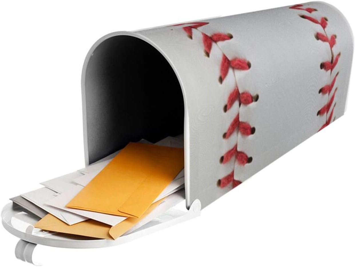 Dujiea Baseball Mailbox Cover Mailbox Wraps, Waterproof Mailbox Covers Magnetic Post Box Cover Standard Size 21"(L) X 18"(W) Garden Yard Outside Farmhouse Home Decor