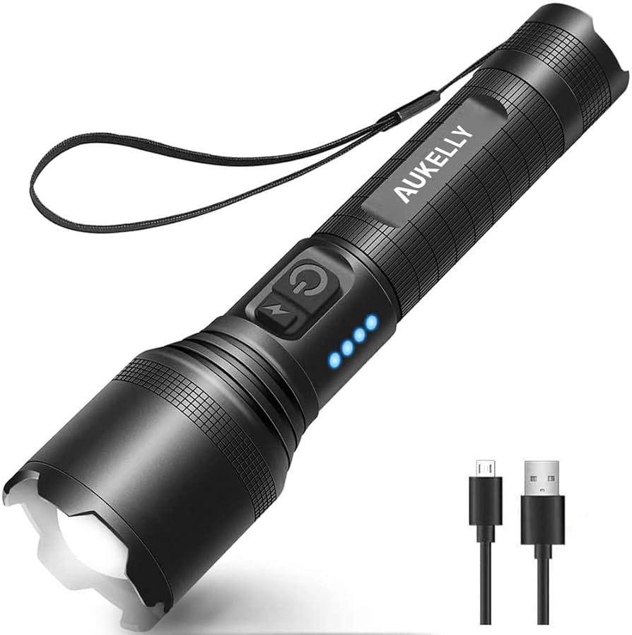 LED懐中電灯USB充電ハイライトIPX4防水ズーム可能なハンドベルト 61eqnkrIV4L._UF350,350_QL50_.jpg