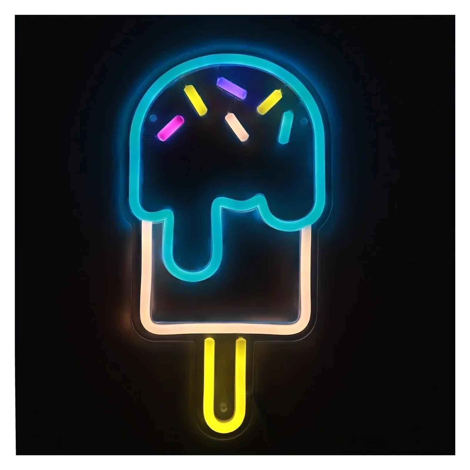 Lámpara de señal Lámpara LED con letrero de helado para neón luz para fiesta niñas decoración tienda arte colgante para letreros
