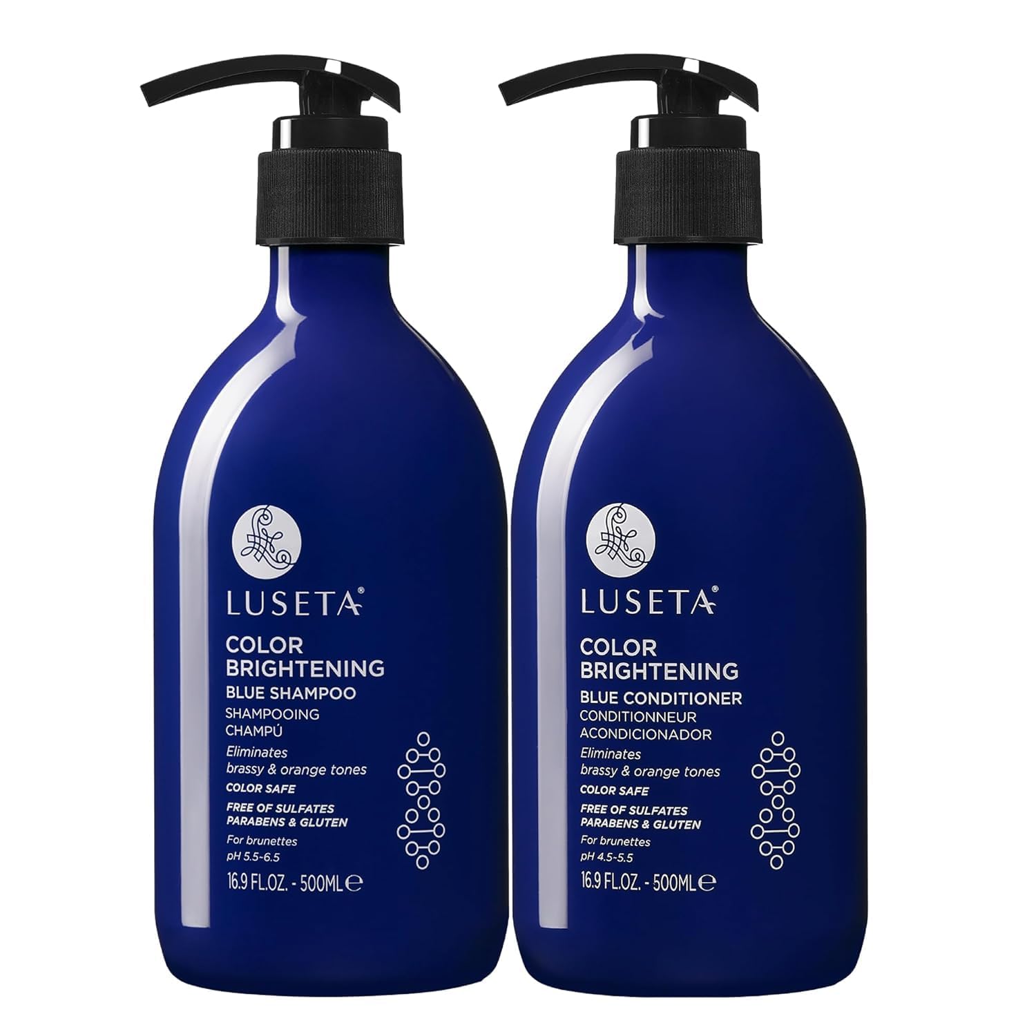 Luseta Color Brightening Blue Shampoo and Conditioner Set