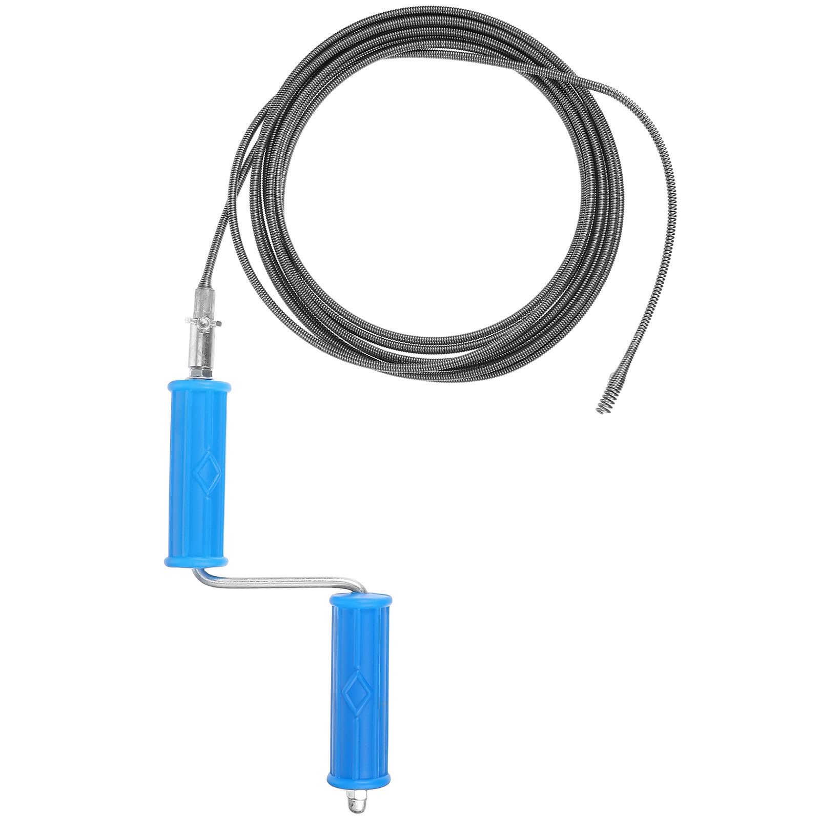 Muelle de fontanería de acero para limpiar desagües de cocina y baños