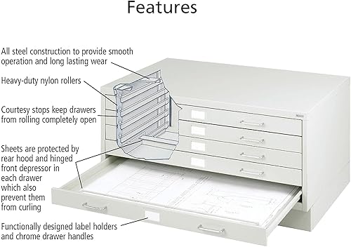 Miniatura 7 de Safco Products 4973LG Facil Base cerrada para lima mediana 4972LG, se vende por separado, gris claro