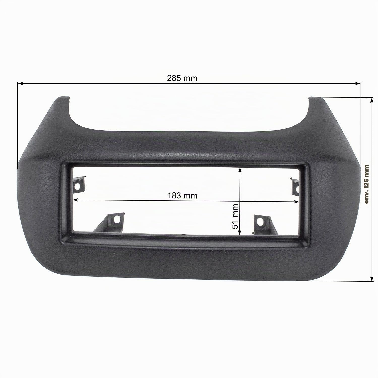 tomzz Audio 2408-002 Cache-Radio Compatible avec Citroen Nemo Fiat Qubo Fiorino Peugeot Bipper Noir