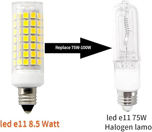 Miniatura 4 de Bombillas LED E11 completamente nuevas, 7 vatios, reemplazo de bombillas halógenas de 75W 100W, 720 lúmenes, blanco cálido 3000K JD T3  T4 E11 mini