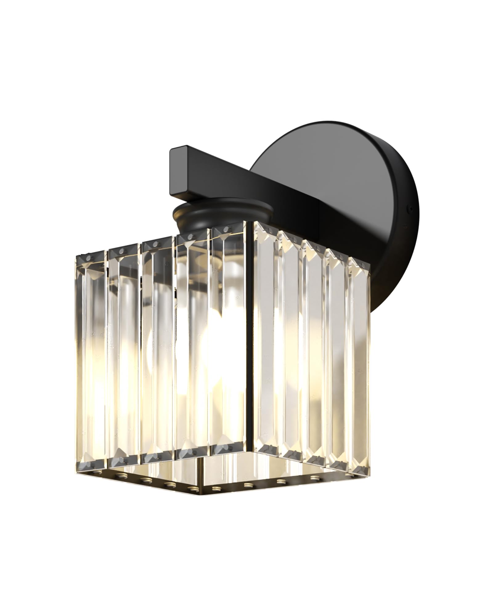 1 Set Crystal Wall Light Wall Sconces, Hardwired Cube Sconces Wall Decor