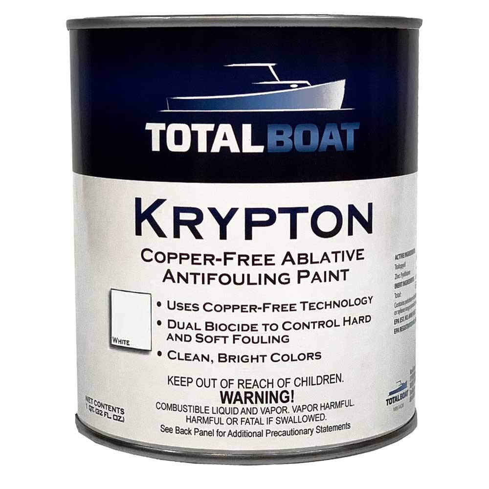 TotalBoat Krypton Copper Free Antifouling – Marine Ablative Boat Bottom Paint | for Fiberglass, Wood, Aluminum & Steel Boats | Ideal for Outdrives &