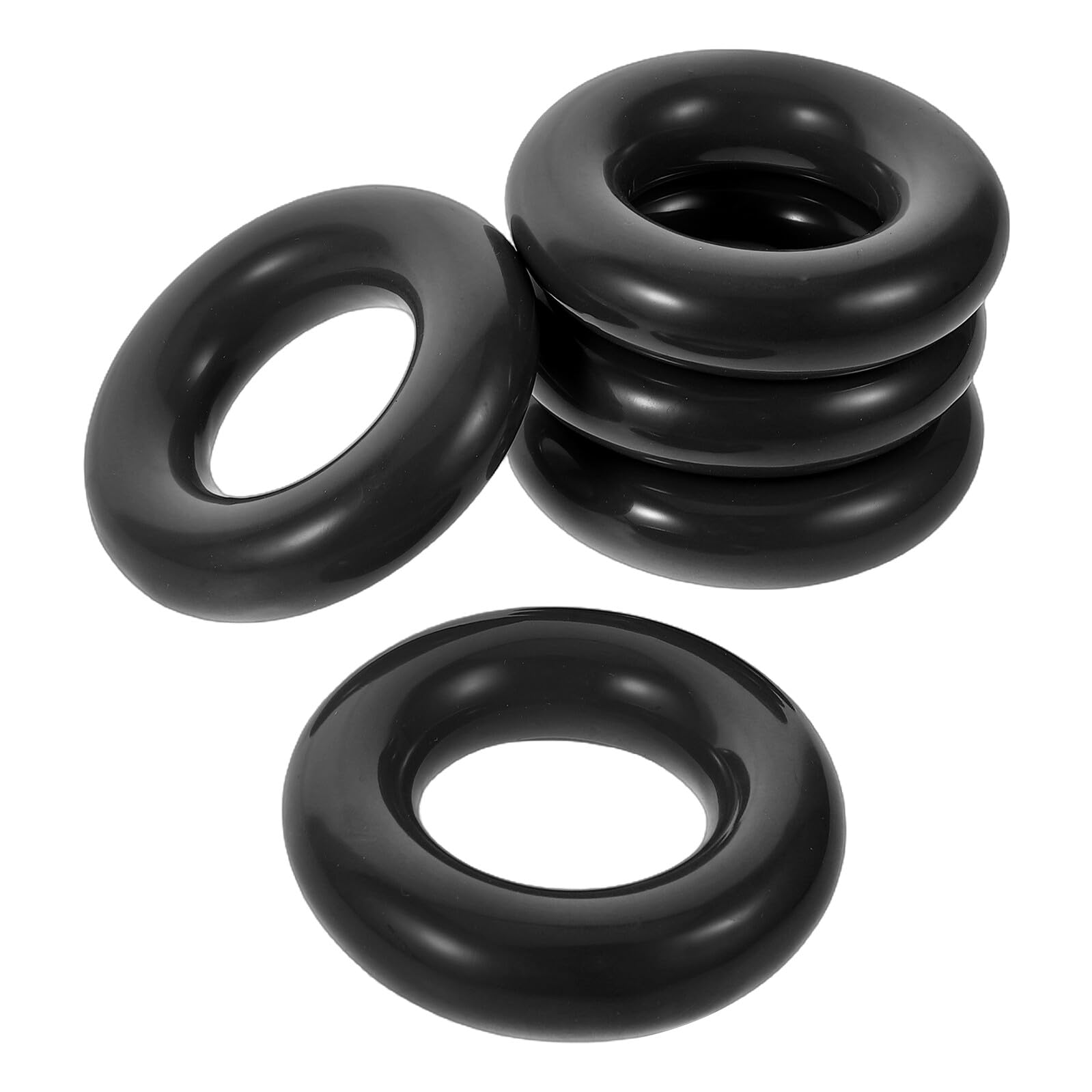 5 Anillos de Entrenamiento Peso para Palos de Golf, Accesorios de Práctica para Swing, Color Negro, Material Resistente, Ayuda para Entrenamiento de Golf y Mejora del