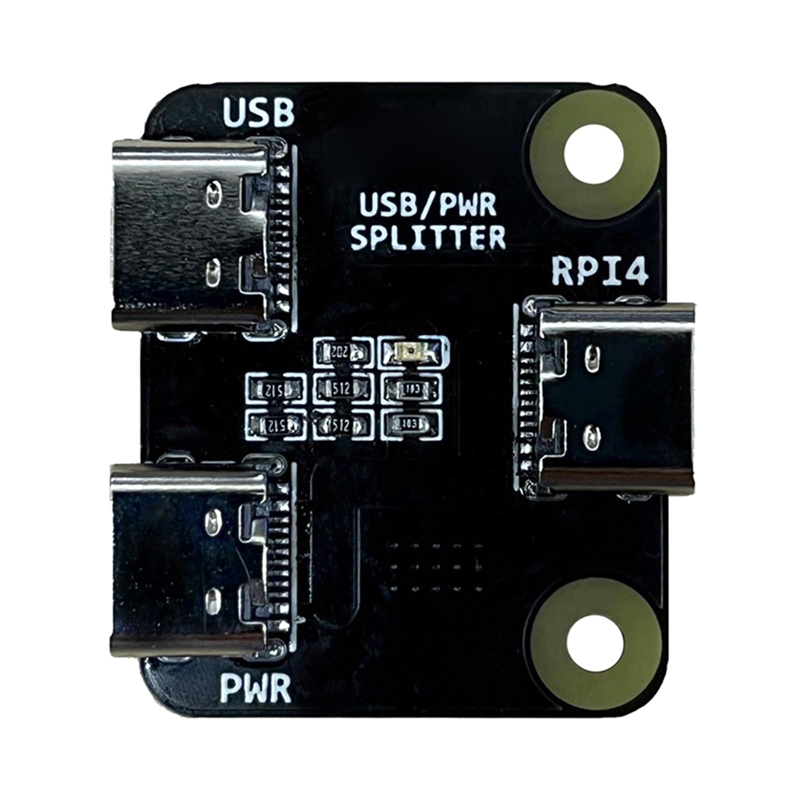Wygodny rozdzielacz USB 3 porty rozdzielacz zasilania typu C do rozdzielacza zasilania RPI BliKVM i PiKVM "KVM Over IP Controller Power Distributor