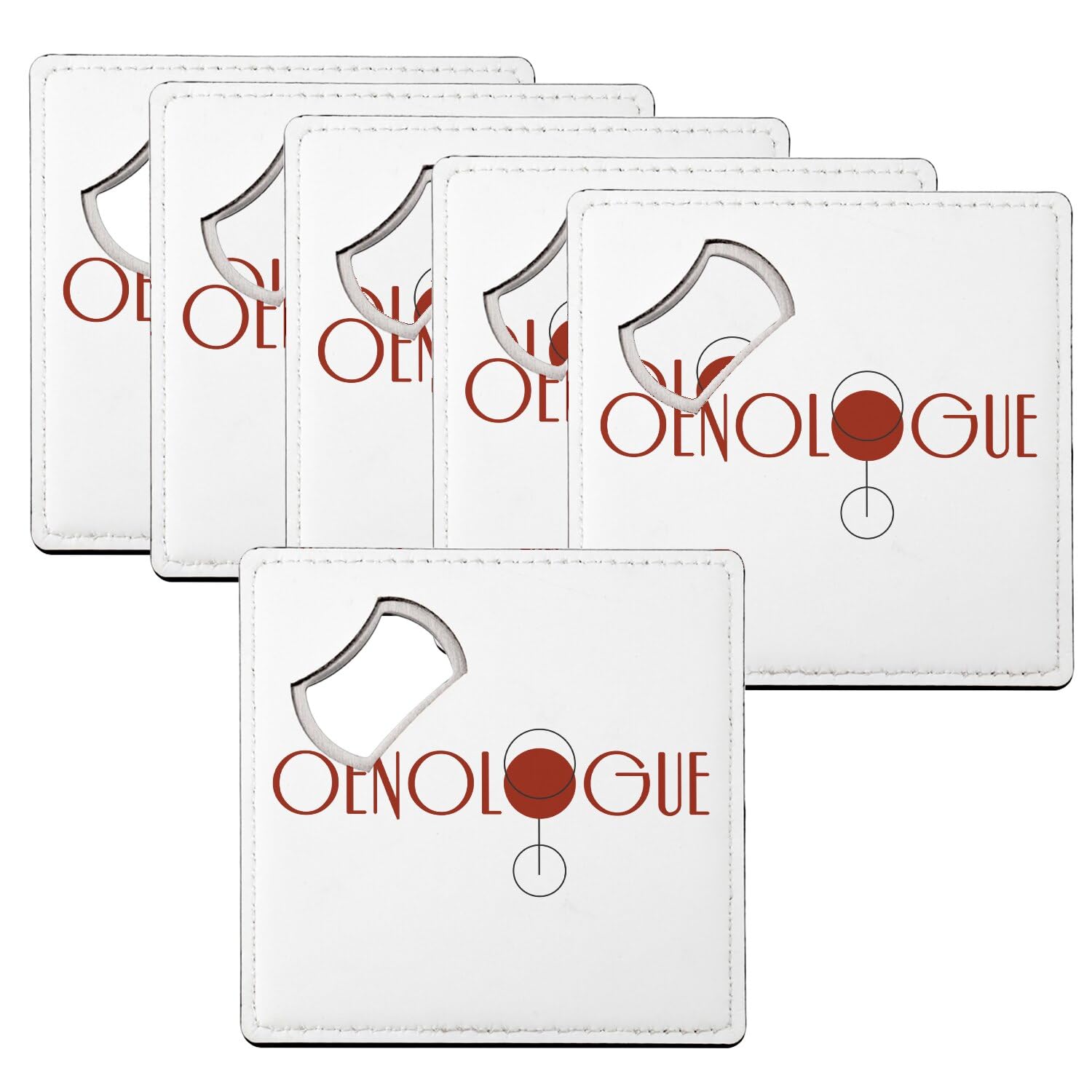 Sous verre décapsuleur oenologue lot de 6 cadeau idéal pour passionnés