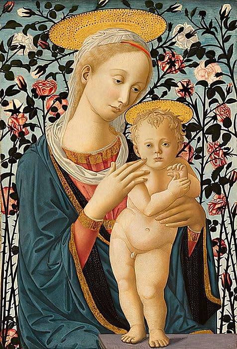 Peinture murale Fra Filippo Lippi Dame et enfant impression sur toile 60x90cm