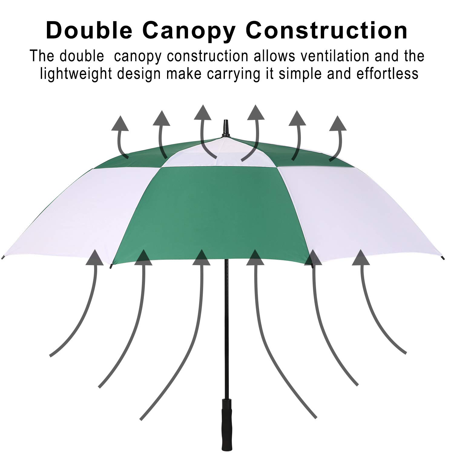 parasol golfowy duży oversize 172 cm otwór wentylacyjny podwójny baldachim wiatroszczelne automatyczne proste parasole przeciwdeszczowe dla mężczyzn i kobiet