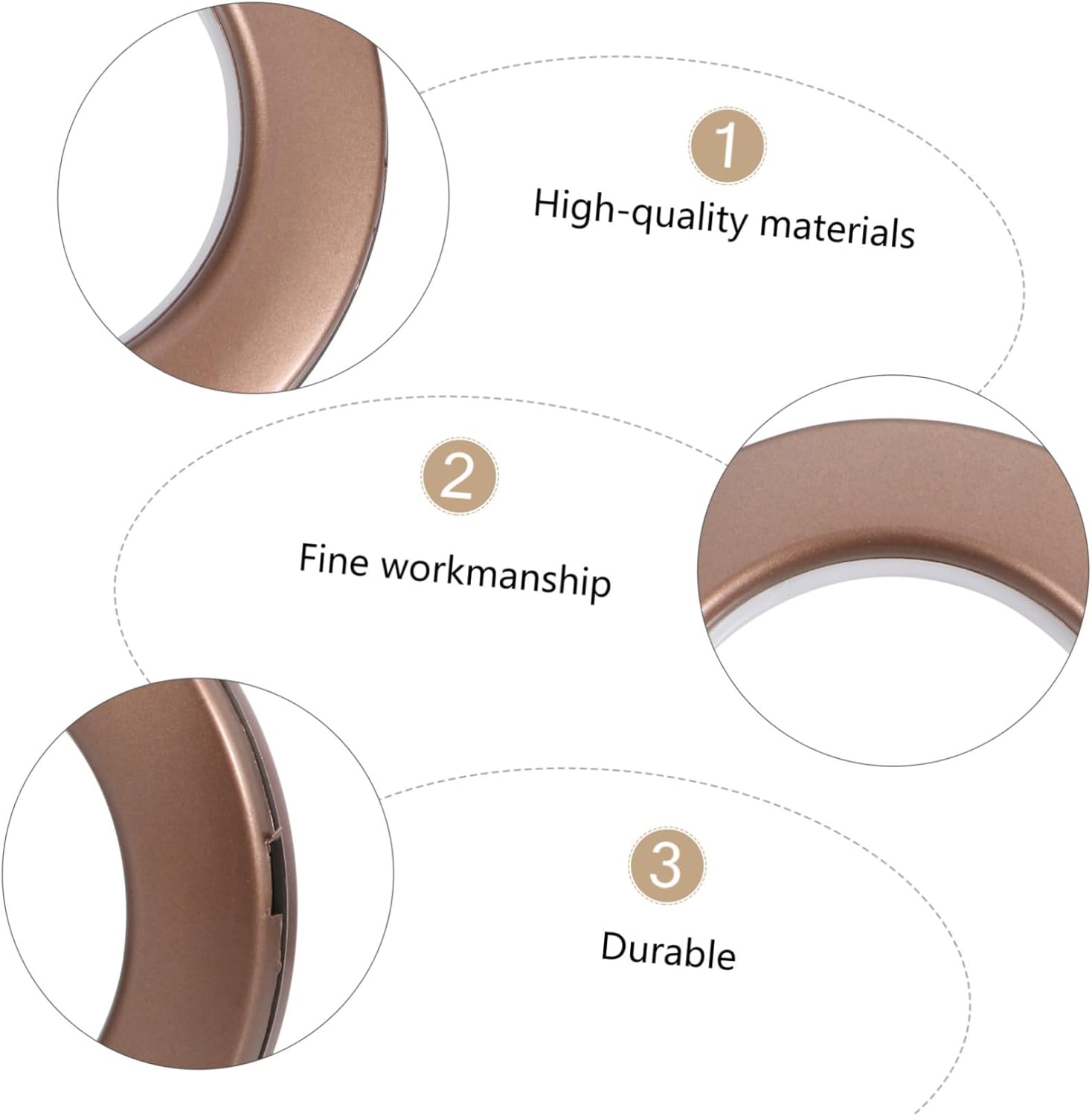 75pcs Coffee Color Plastic Curtain Grommet Rings with 38mm Inner Diameter, Reusable Silent Sliding Roman Rings for Window Drapery and Sheer Curtains