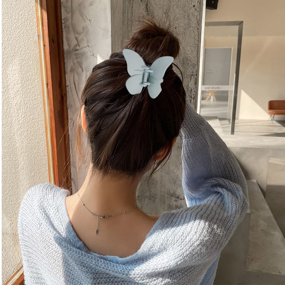 Amazon.co.jp: Bmobuo バタフライヘアクリップ バンスクリップ 2.7