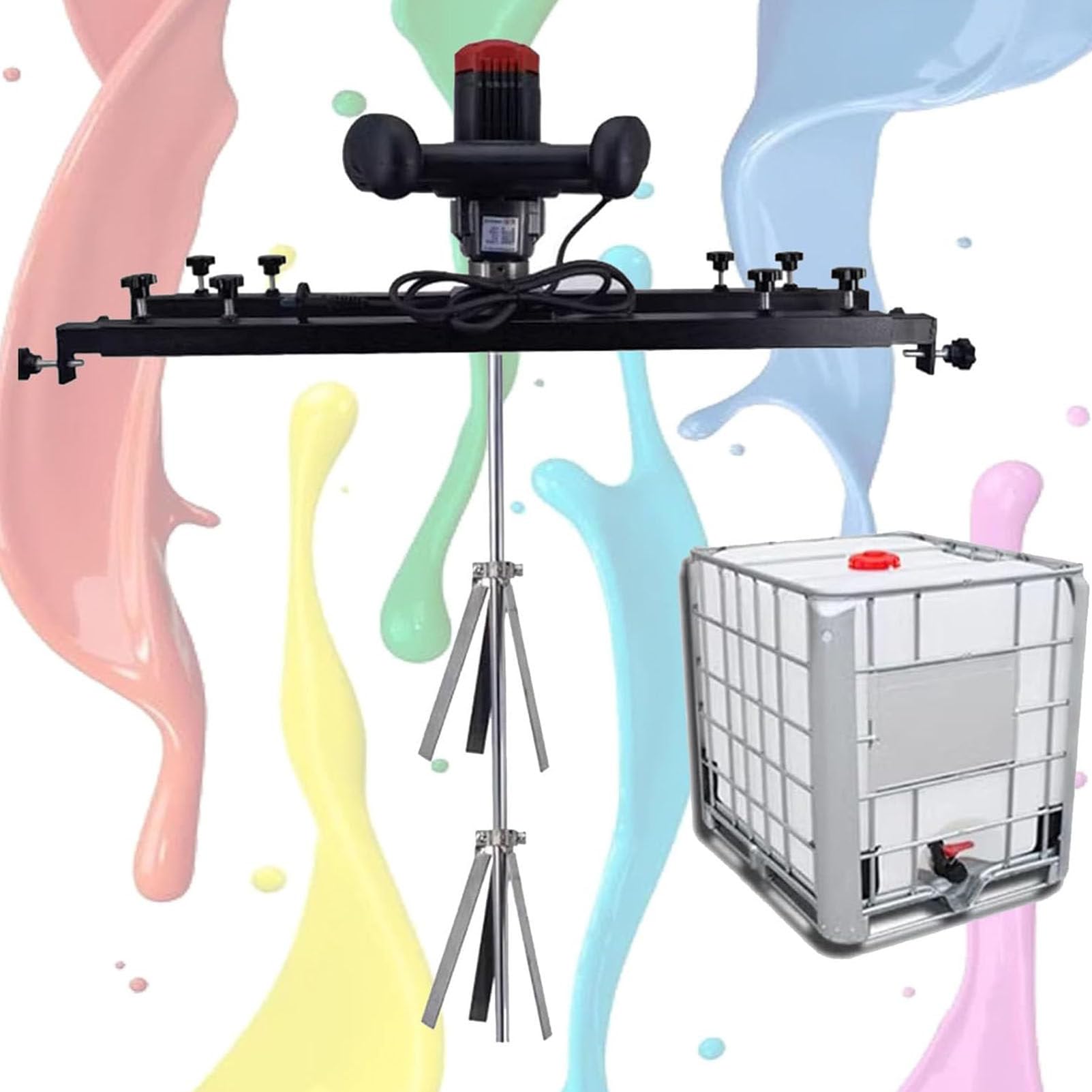 Agitador de aire para tanque IBC, Mezclador de pintura de tanque eléctrico, Máquina agitadora de pintura IBC con hélice plegable, Equipo comercial de mezcla de pintura para disolvente de tinta