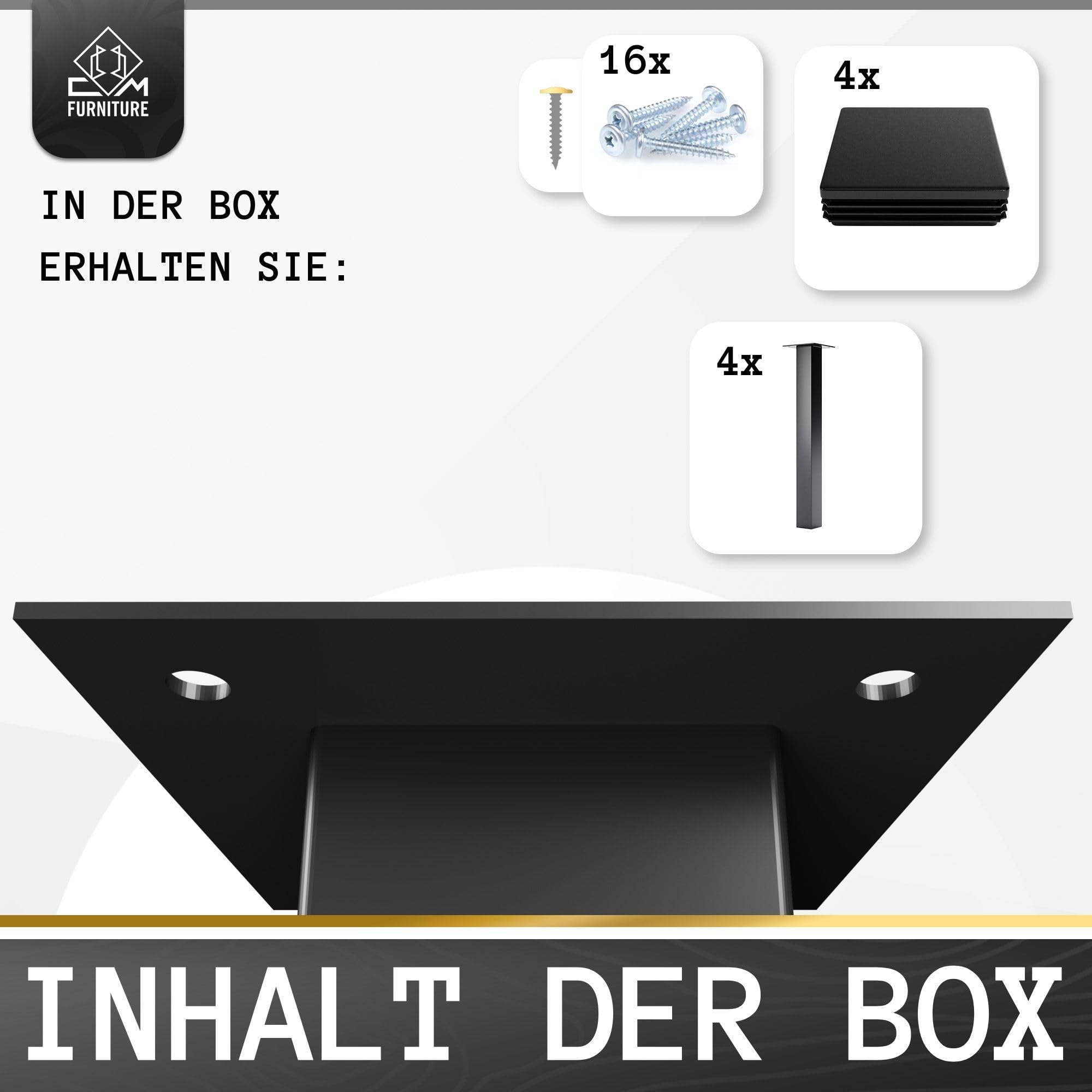 Tischbeine Eckig Premium 80x80 Schwarz 4er Möbelfüße Quadratrohr Metall Höhe 72 cm Esstisch Stützfuß Sehr Stabil Viereckig Tischgestell Tischfuß Tischkufen Vierkant Pulverbeschichtet