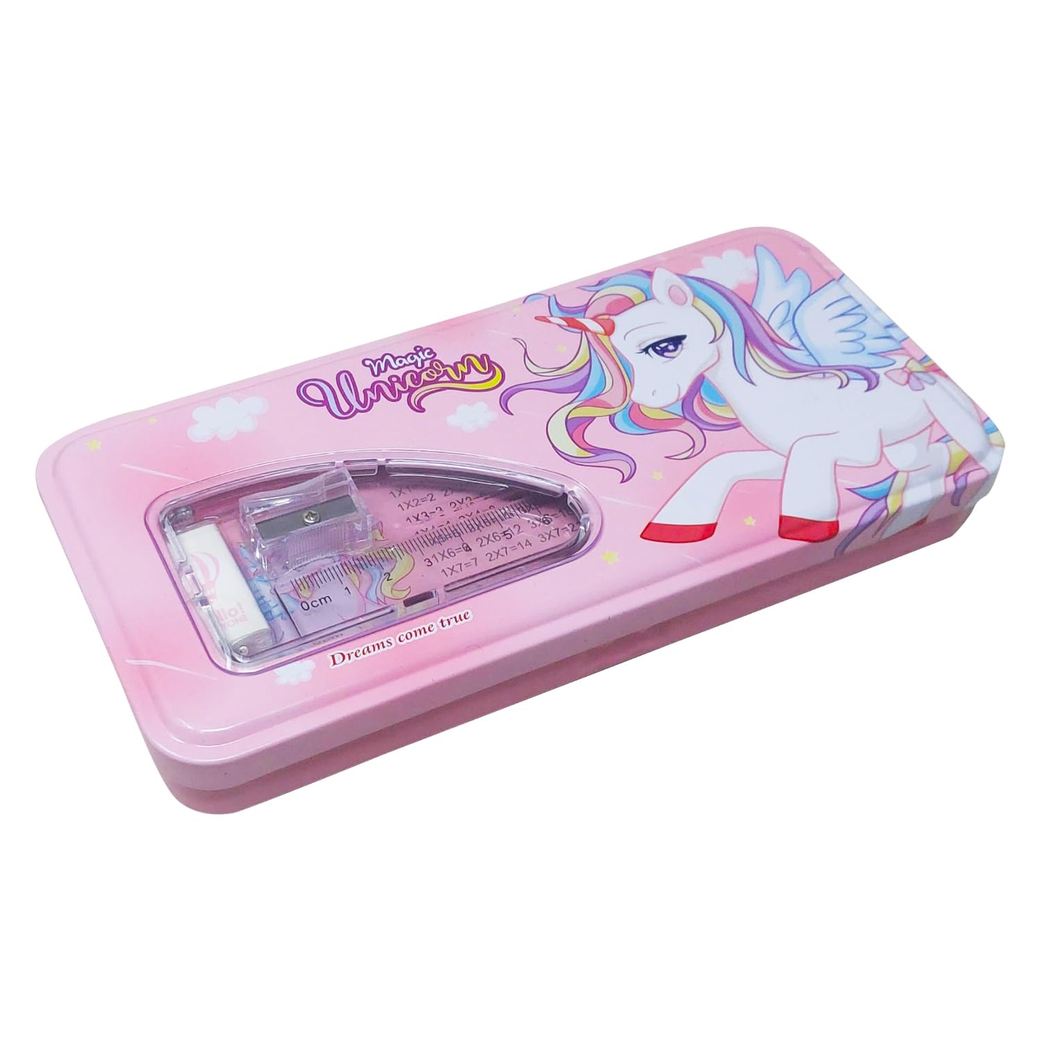 PARTEET Pink Combo Pack Of Cartoon Printed Metal Pencil Box Case With 2Pencils, 1Eraser, 1Scale, 1Sharpener, Stationery Set Double Layer Organizer For Kids, Birthday Return Gift (Assorted) (B0CSWKR6BH) Amazon Price History, Amazon Price Tracker