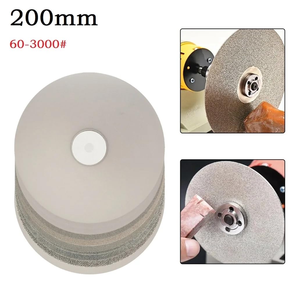 200mm ダイヤモンド 研磨ホイール ディスク #60～#3000 12枚セット 8 