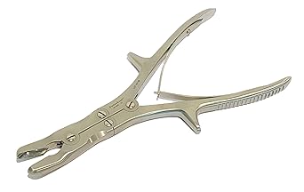 Stille-Ruskin Bone Rongeur/Nibbler Forceps- Slightly Curved Jaw- Double Action- 9"