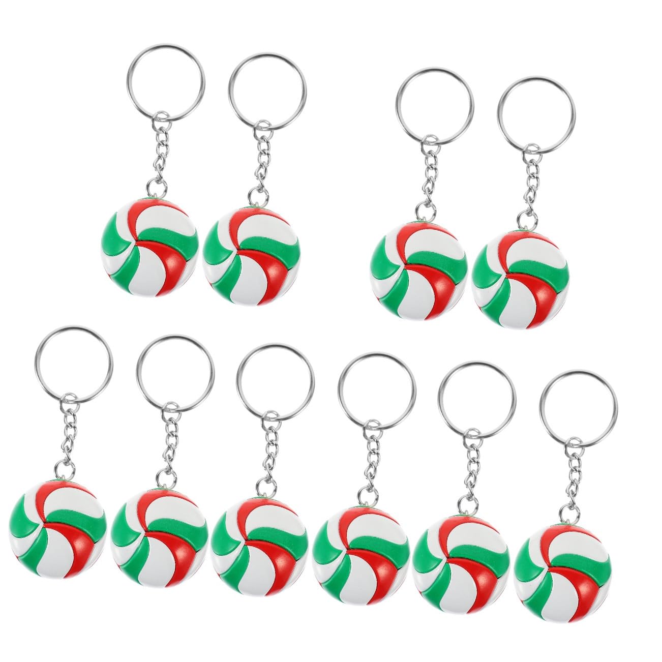 HANABASS 10 Portachiavi Pallavolo Decorativo Ciondolo Sportivo Adatto Borse e Design Resistente Appassionati Volley