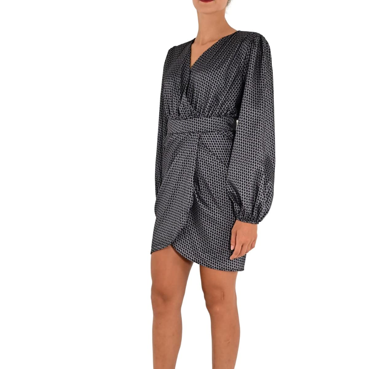 VICOLO abito donna nero grigio TZ0822