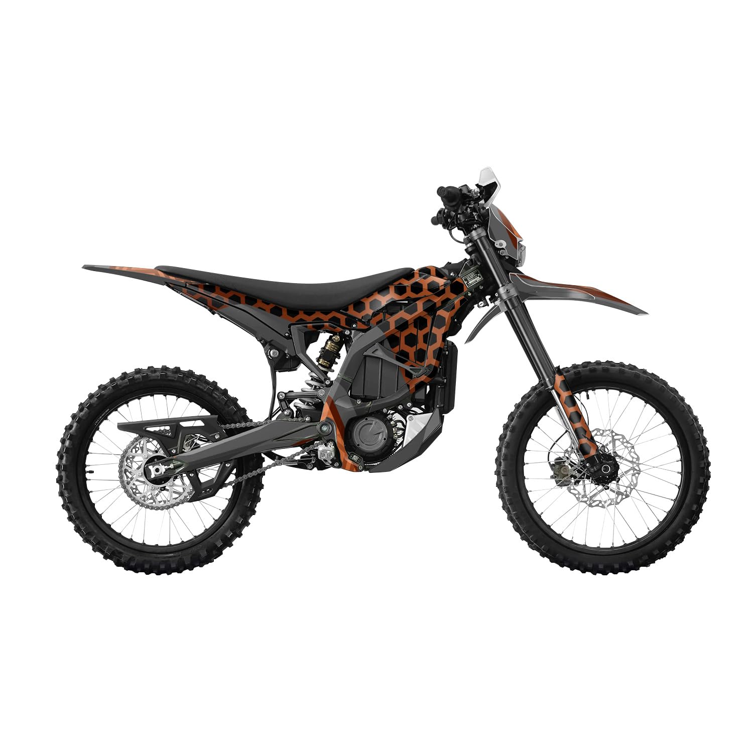 Surron Ultra Bee Graphics Kit Wrap - Hex Orange - Sur-Ron Skin - Premium 3M Vinyl Protective Wrap Decal Cover - Easy to Apply | Crafted in The USA by MightySkins