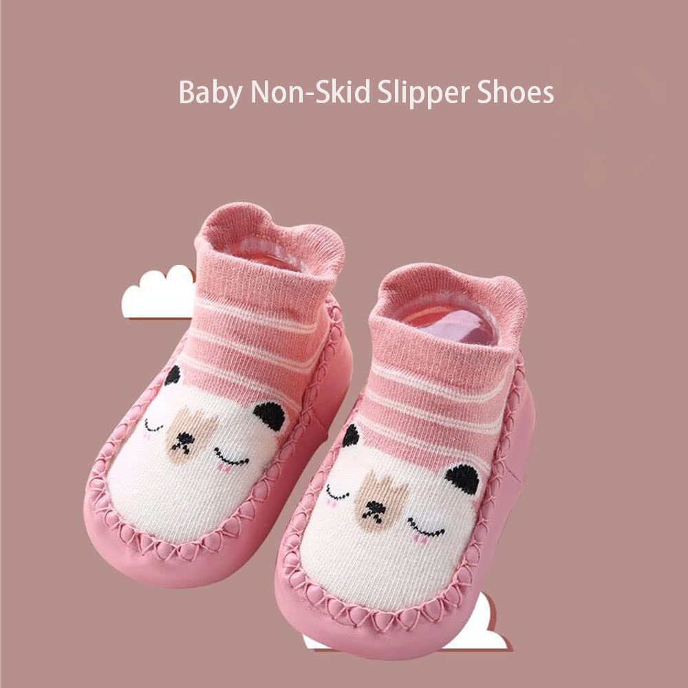 FedMois 3 Pairs Baby boys Girls Non-Skid Indoor Slipper Shoes Socks — view 3