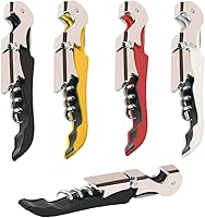 Kit-Home Professional Waiter Corkscrew: Heavy Duty Stainless Steel Wine Key with Beer Opener & Foil Cutter for Sommeliers, Bartenders