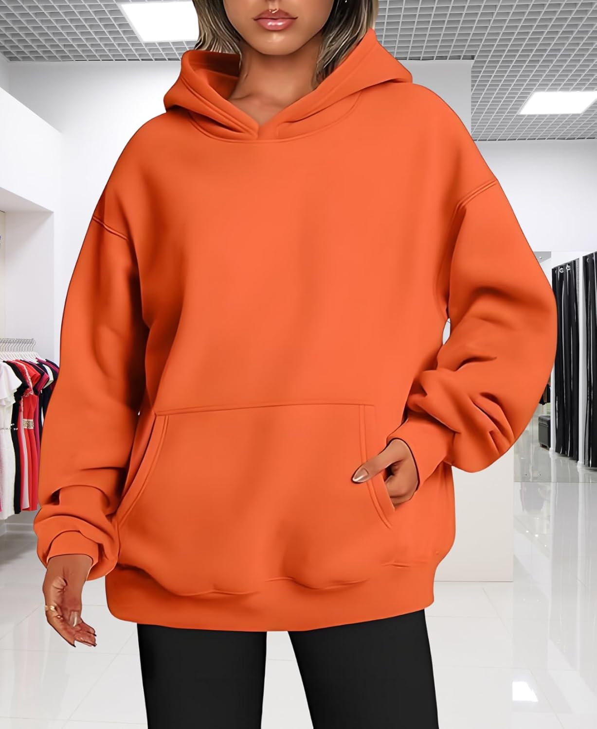 Women's Oversized Hoodie Fleece Sweatshirt Fall Winter Soft Pullover Casual Fashion Sweatshirt for Women - Image 6