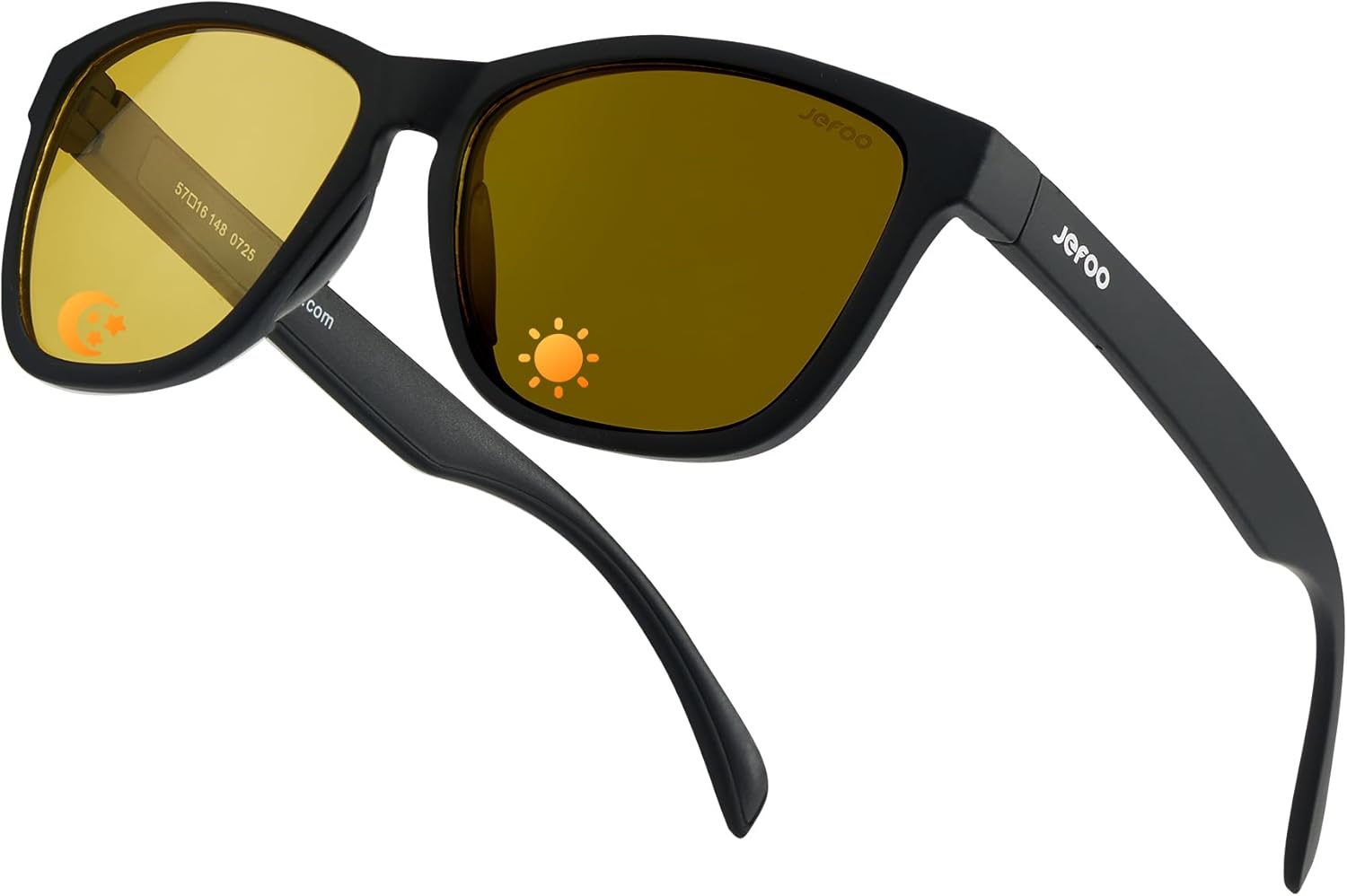 Jefoo Night Driving Glasses for Men Women Anti Glare Night Vision Glasses Polarized HD Yellow Lens with UV Protection