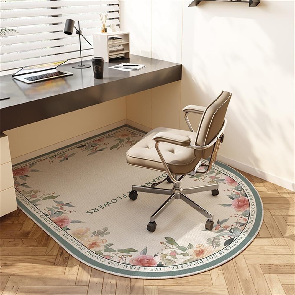SSDDLZEQ Premium durable range Retro Office Chair Mat, Suitable For Carpets And Hardwood Floors(Garden,90x120cm)
