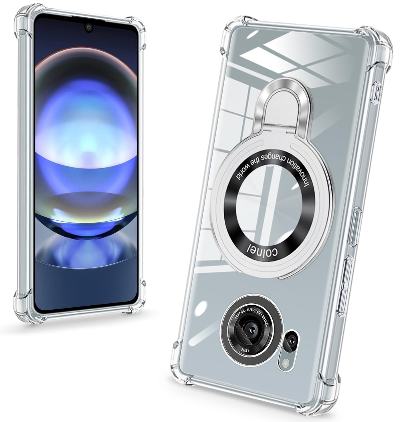Amazon.co.jp: AQUOS R8 ケース クリア リング付き MagSafe対応