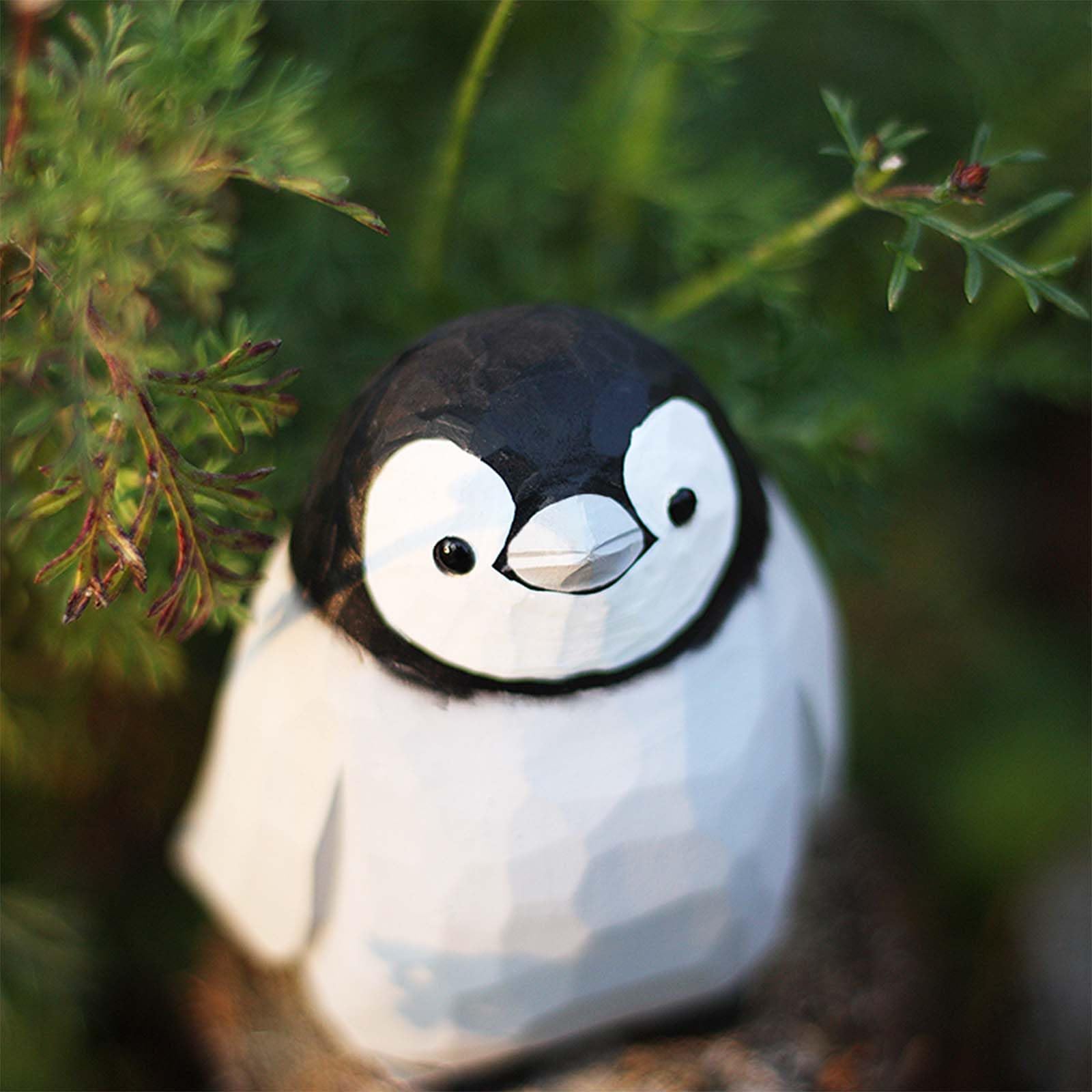 Amazon.co.jp: ペンギン 鳥の置物 木彫り インテリア雑貨 鳥 置物