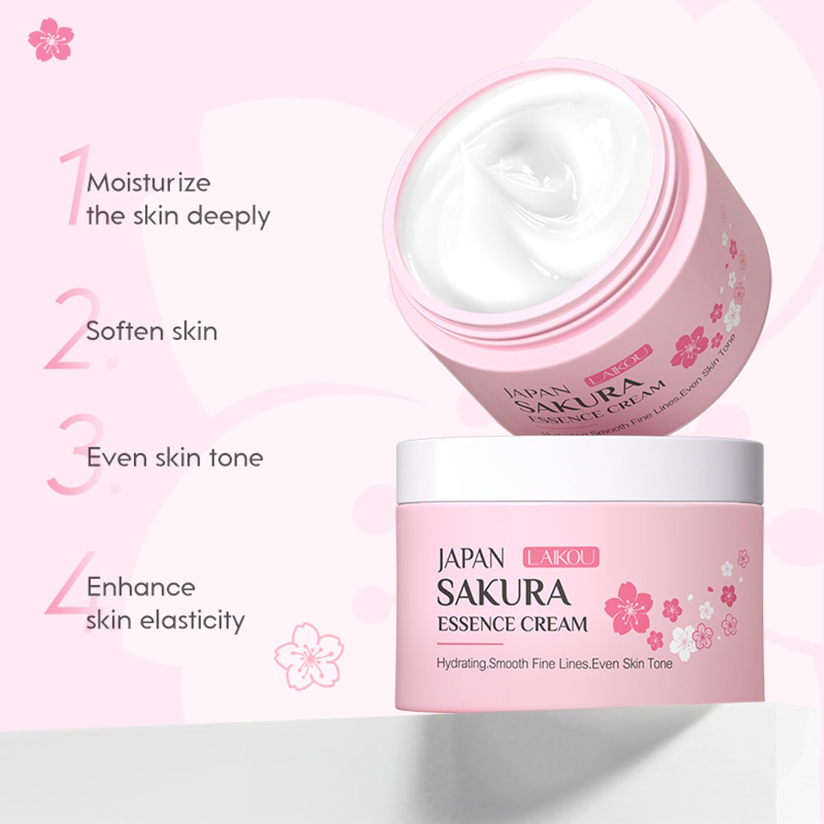 Sakura Skin Care Sets & Kits for Women Gifts Pamper Sets, Valentine's Day Gifts For Women- Serum,Cream,Sleep Mask,Eye Mask-14PCS - Image 2