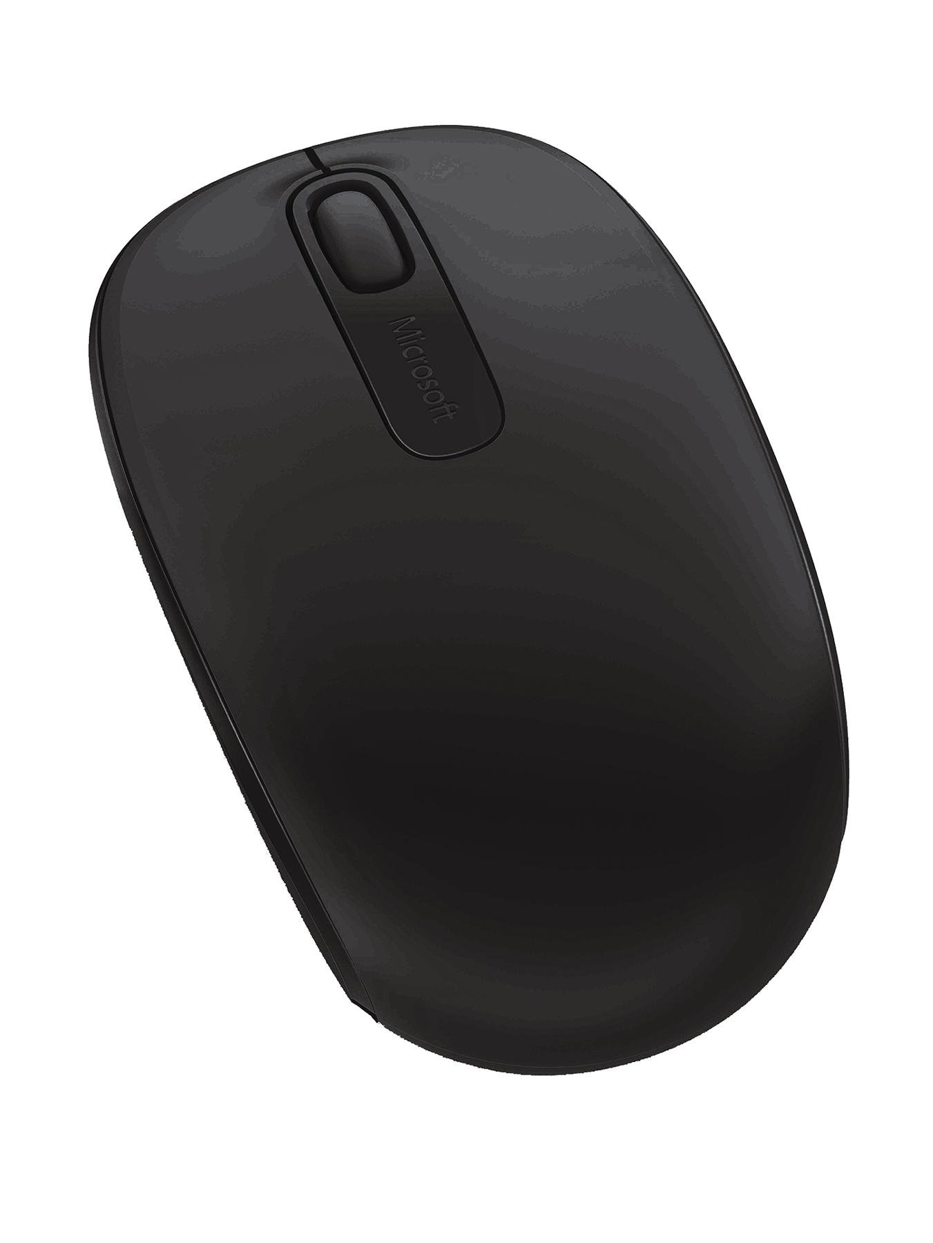 Microsoft - Bezprzewodowa Myszka Mobilna 1850 - Bezprzewodowa mysz z nanoodbiornikiem USB do PC, laptopów kompatybilna z Windows, Mac, Chrome OS - Czarna