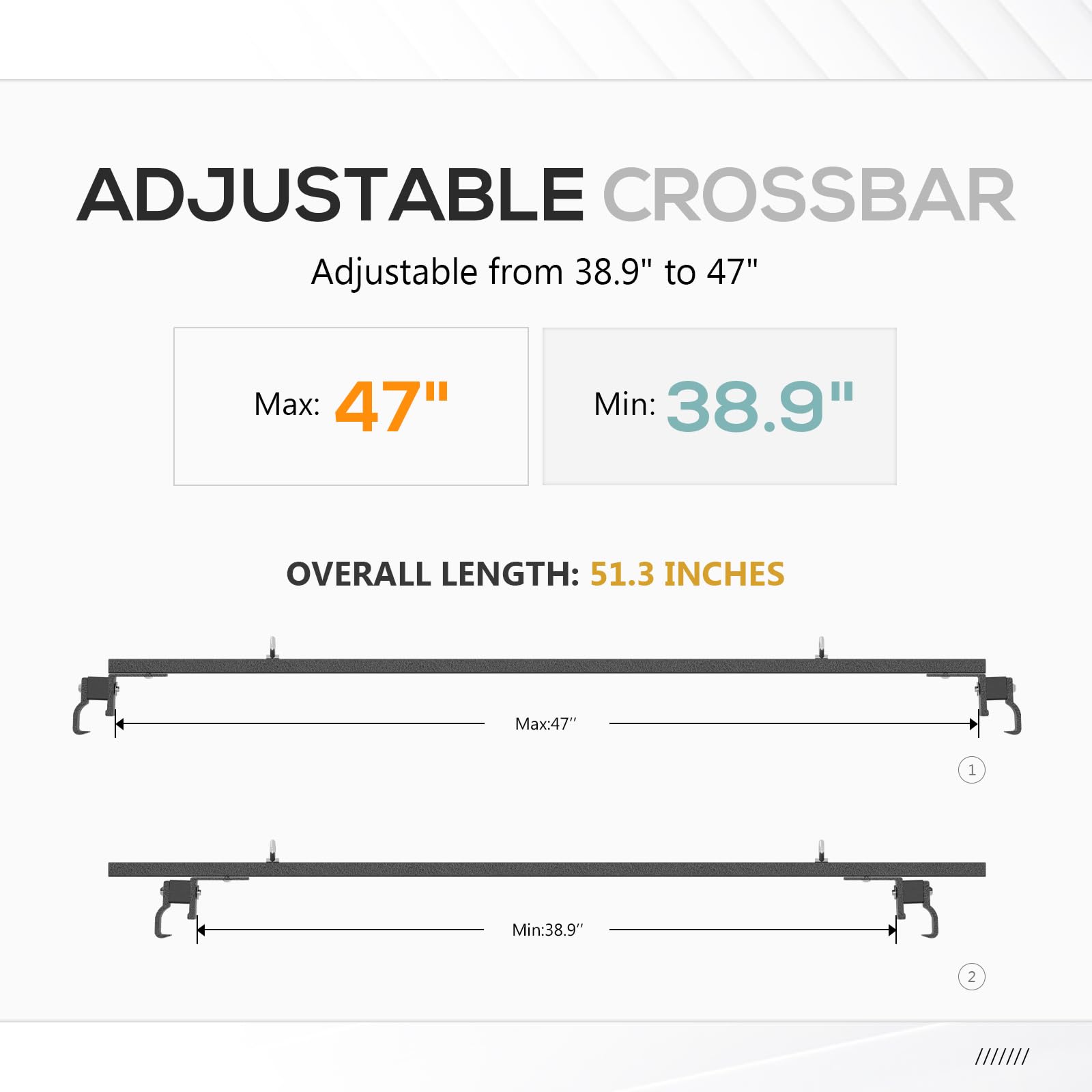 Heavy Duty 300 LBS Universal Roof Rack Cross Bars Compatible with Flush & Raised Side Rails, Adjustable Crossbars Cargo Carrier Rooftop Luggage Cars Vehicles Suvs