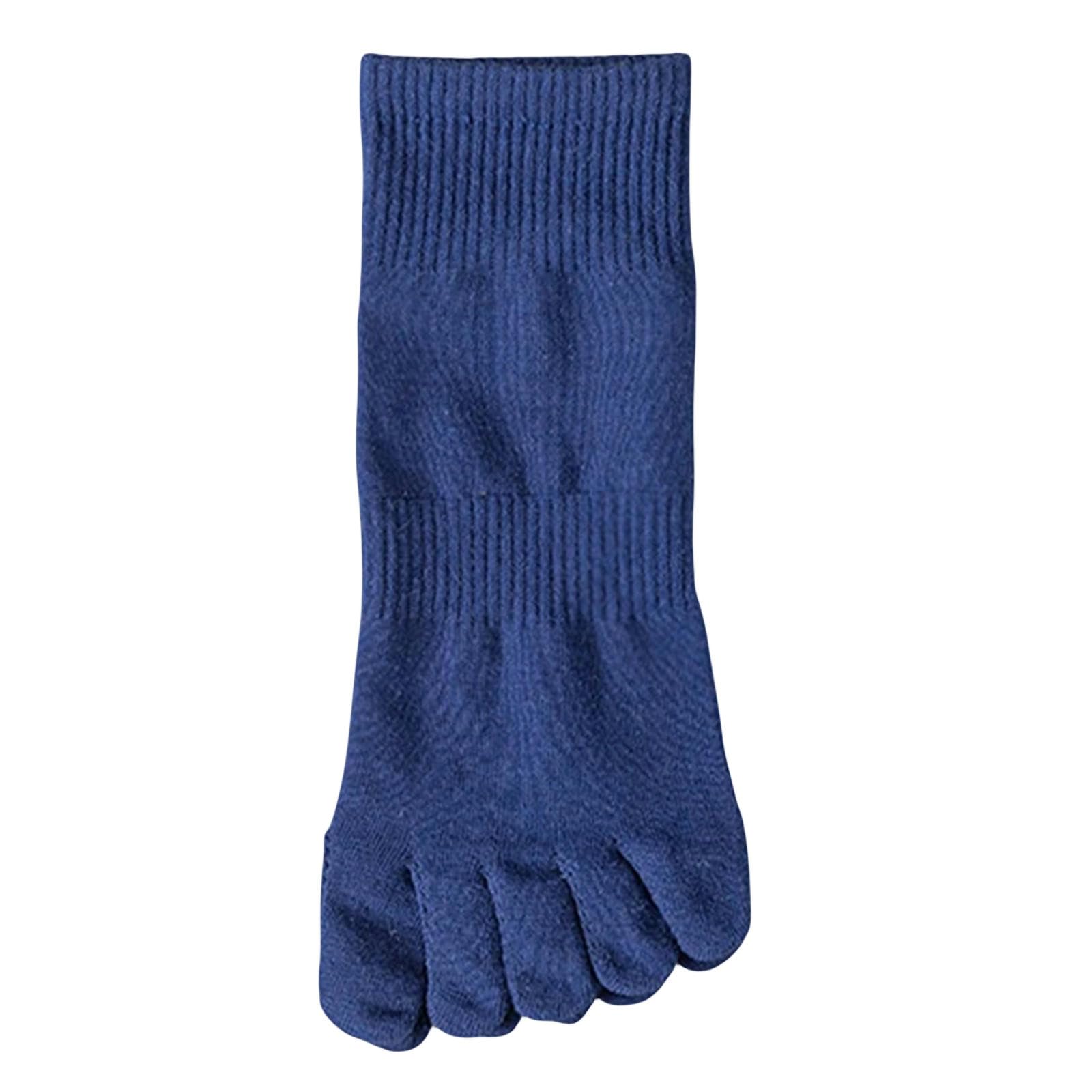 Calzini Calzini Sportivi A Cinque Dita Maschile in Cotone Traspirante Mesh No Show Calzini con Le Dita dei Piedi-Blu-Io 37-45