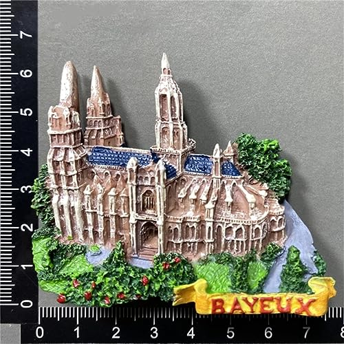 Imán decorativo Catedral de Bayeux Francia 3D miniatura 6